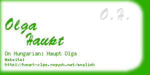 olga haupt business card